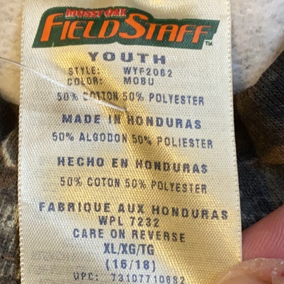 Mossy Oak, extra large youth, size 16-18 sweatshirt, camouflage - Picture 15 of 16